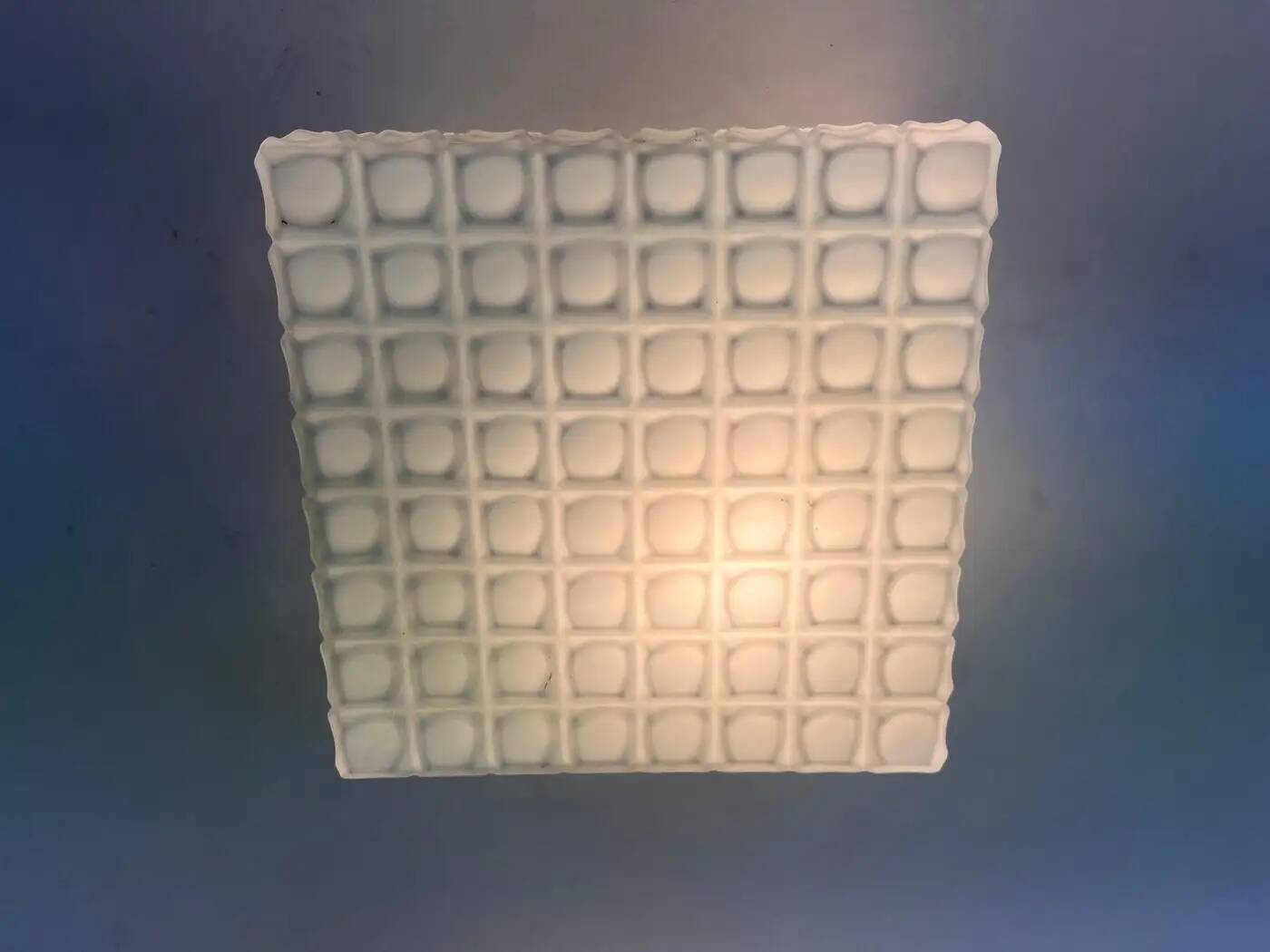 Mid-century milk glass flush mount or wall light, Czechoslovakia