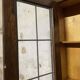Secrétaire vitrine en chêne meuble 2 corps avec abattant