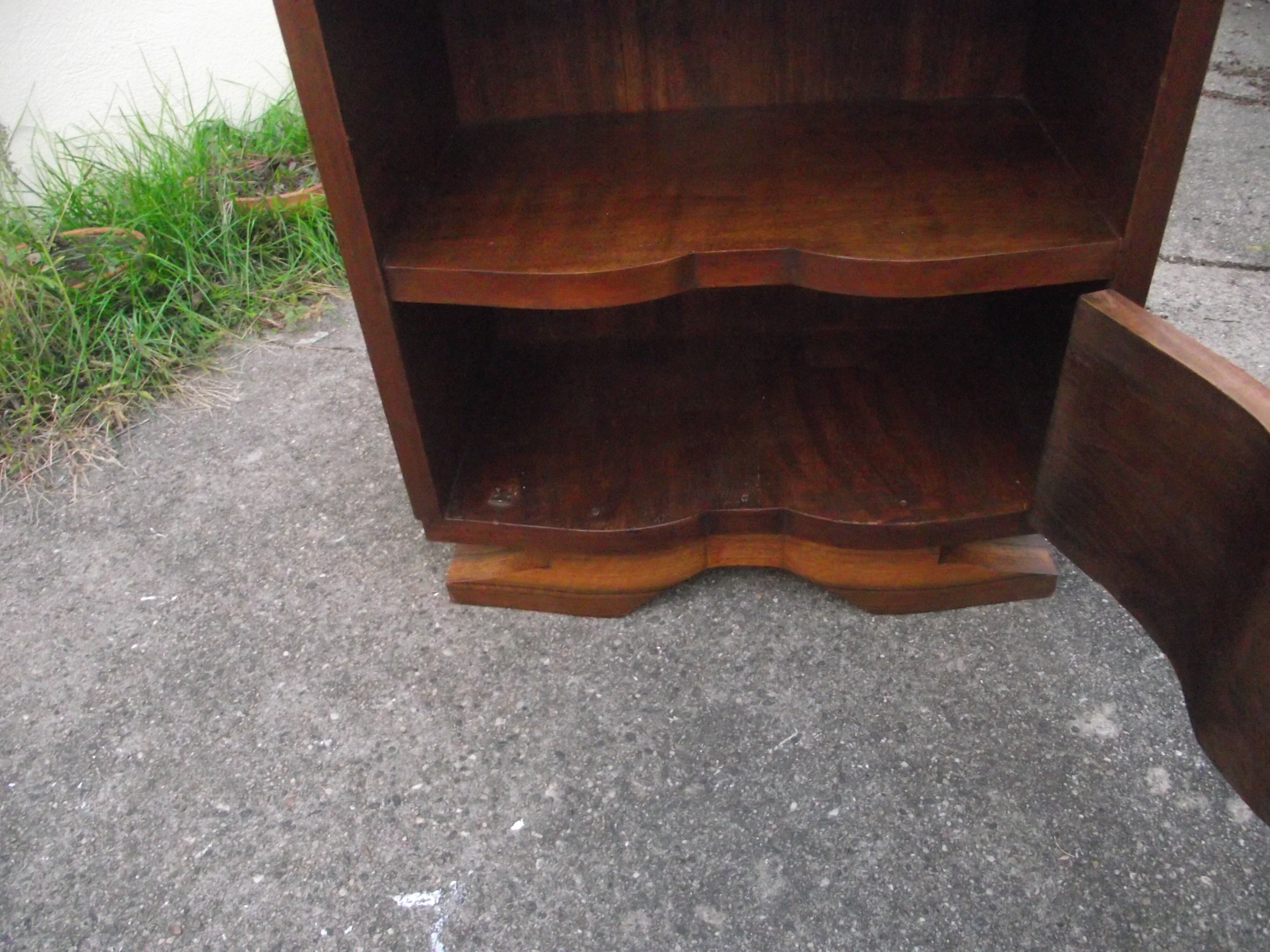 Art deco period bedside in walnut