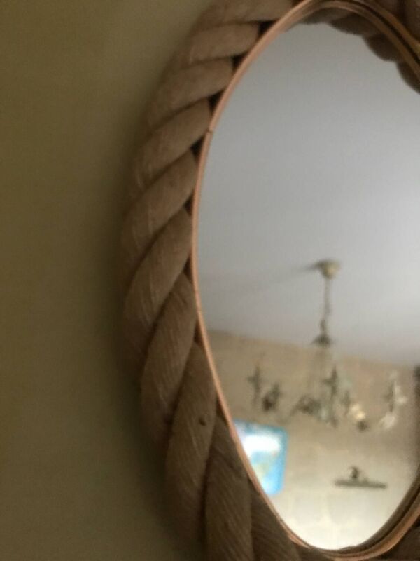 miroir ovale en corde