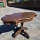 Antique round table in solid oak