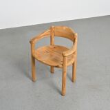 Set of 6 solid pine chairs by Rainer Daumiller, Denmark, circa 1970.