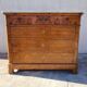 Commode style Louis Philippe en bois et marbre blanc