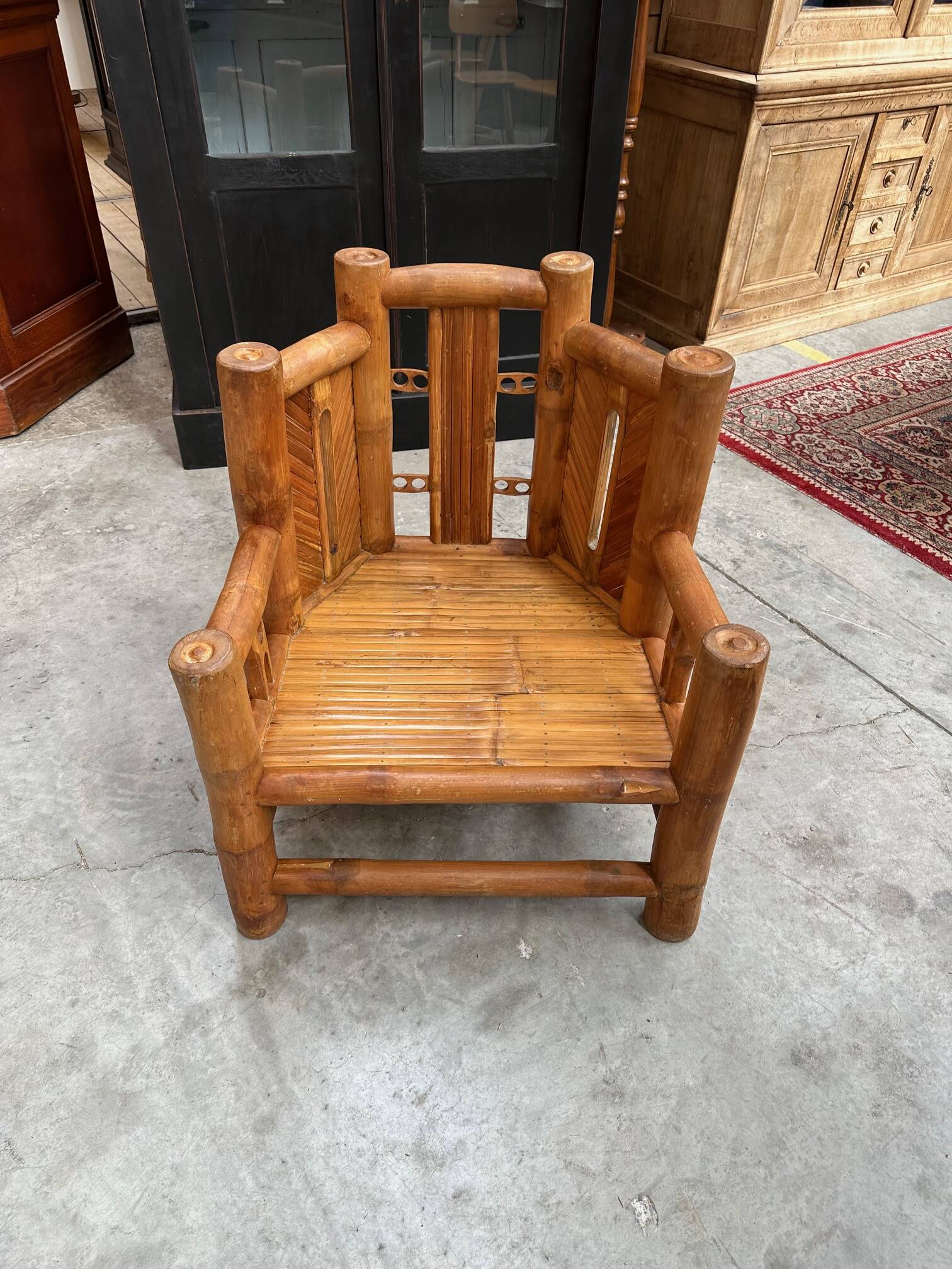 70s bamboo living room