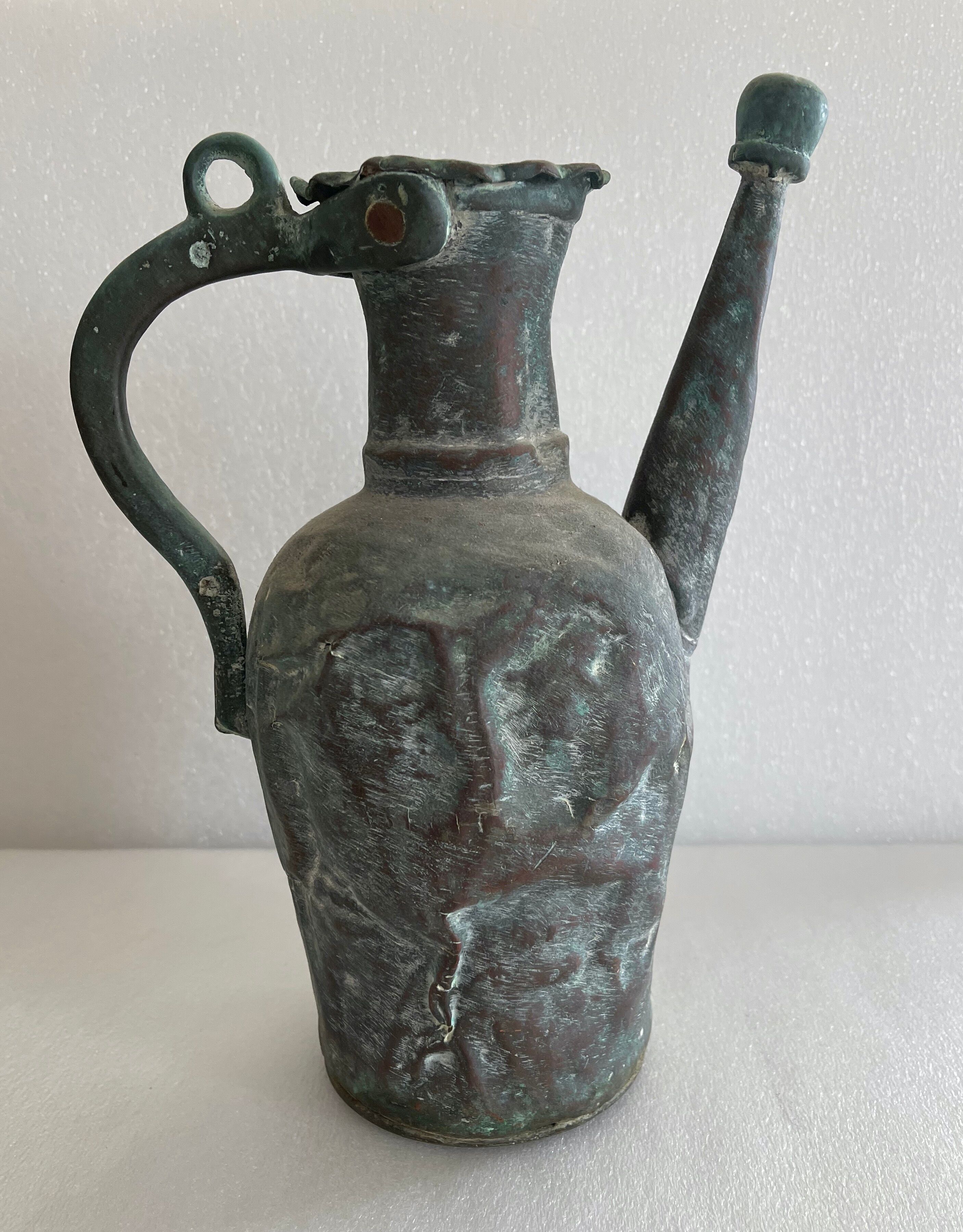 Tinned copper slave gargoulette XVII or XVIII slavery triangular trade