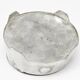 Neoclassical basket sugar bowl, silver-plated brass, Fraget, Poland, early 20th century