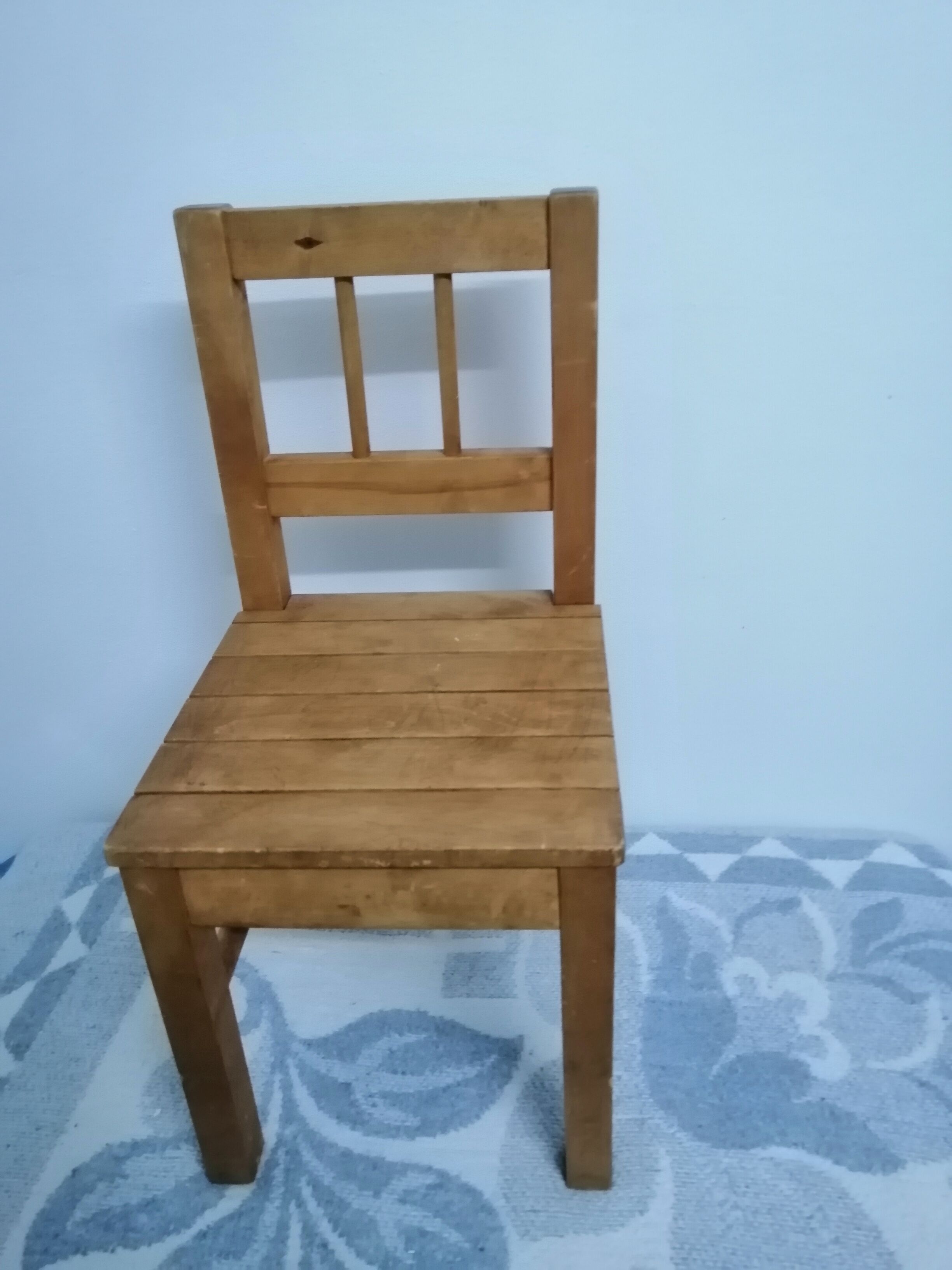 Pair of vintage wooden children's chairs
