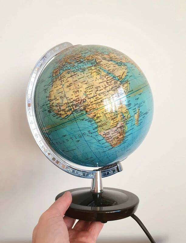Vintage illuminated globe