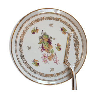 Vintage pie dish and shovel made of Berry - Real porcelain