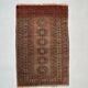 Vintage Afghan Turkoman village Rug 170x112 cm, Red, Black Tribal Medium