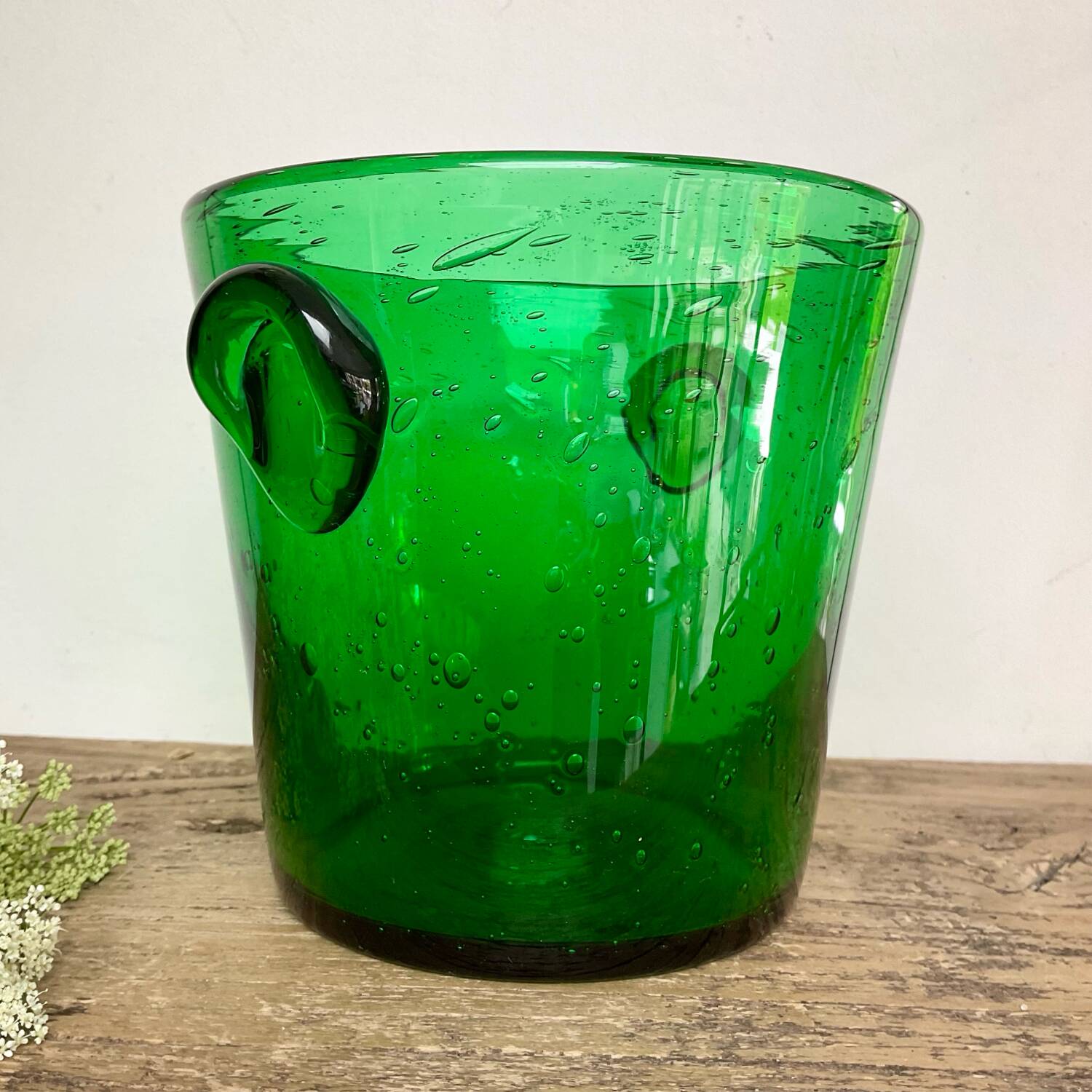 Bubble glass ice bucket “Biot” France