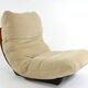 Chauffeuse et son repose-pied Marsala Ligne Roset beige clair