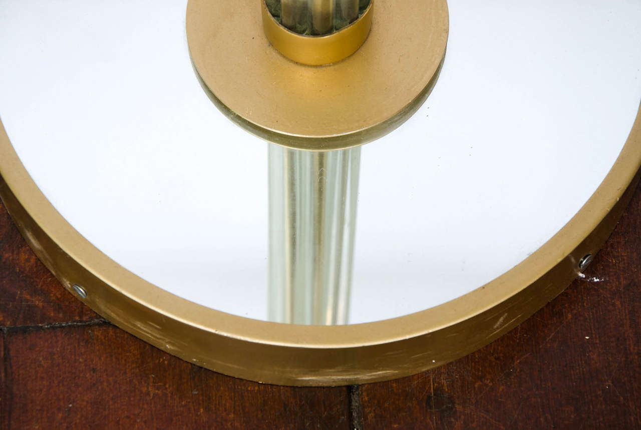 Floor lamp in glass & metal 1940s