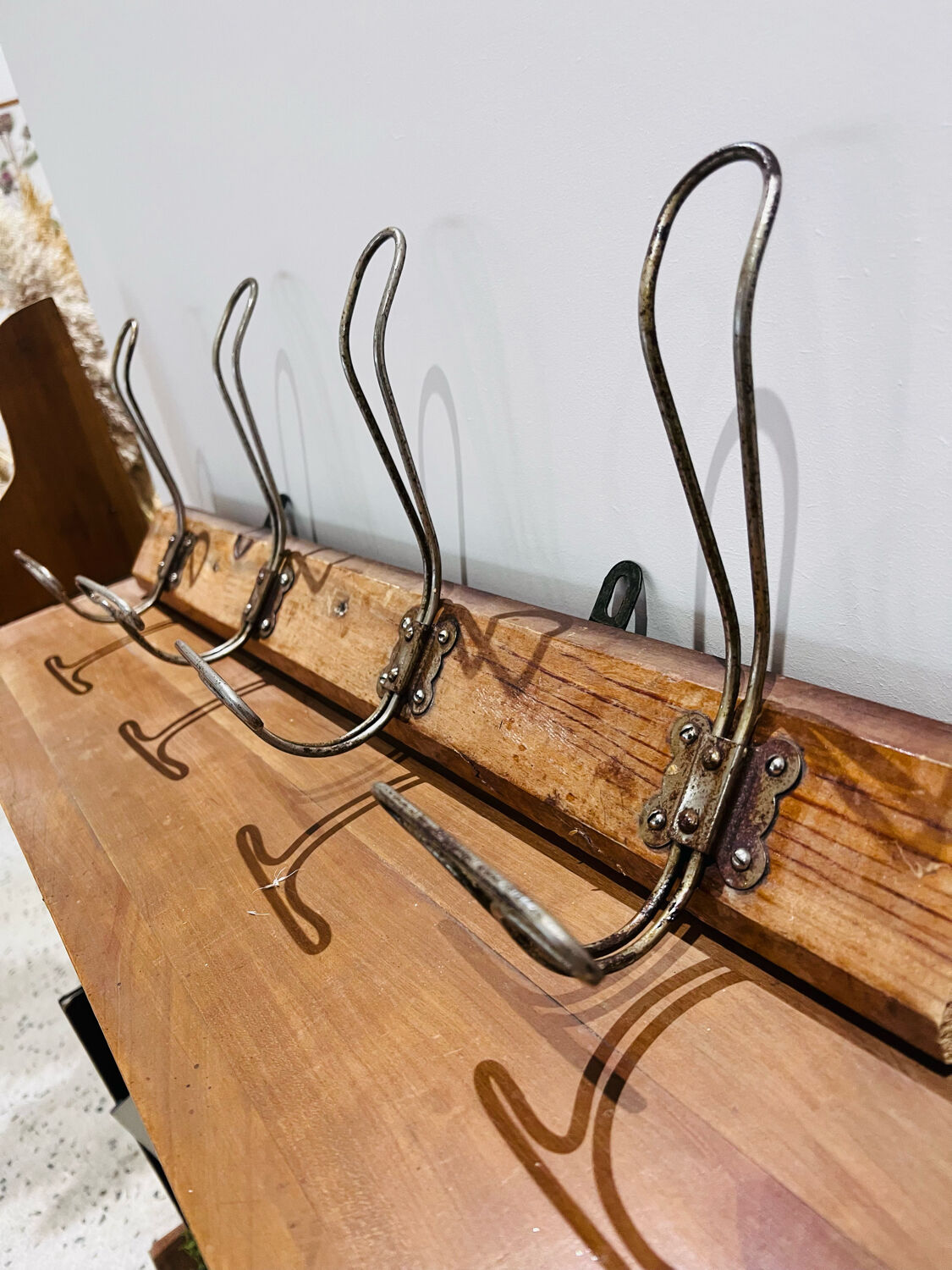 School hooks wood and metal