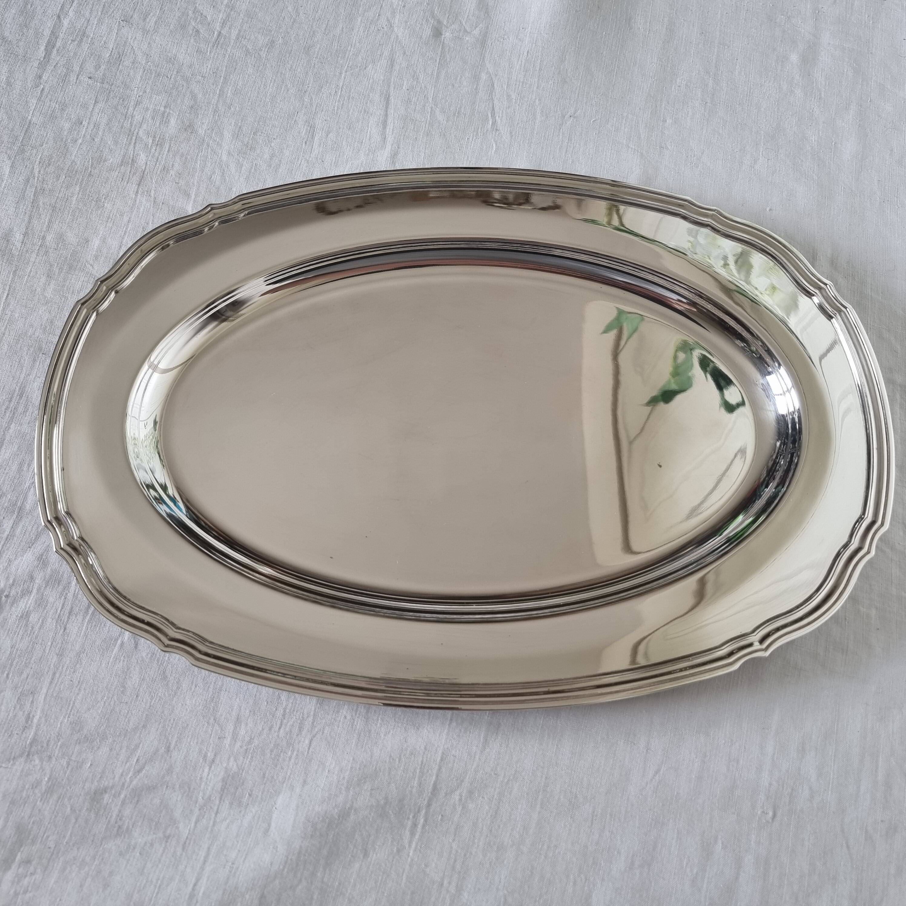 Christofle Galia presentation tray in double-coated silver-plated metal