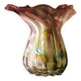 Vase italien en verre soufflé.