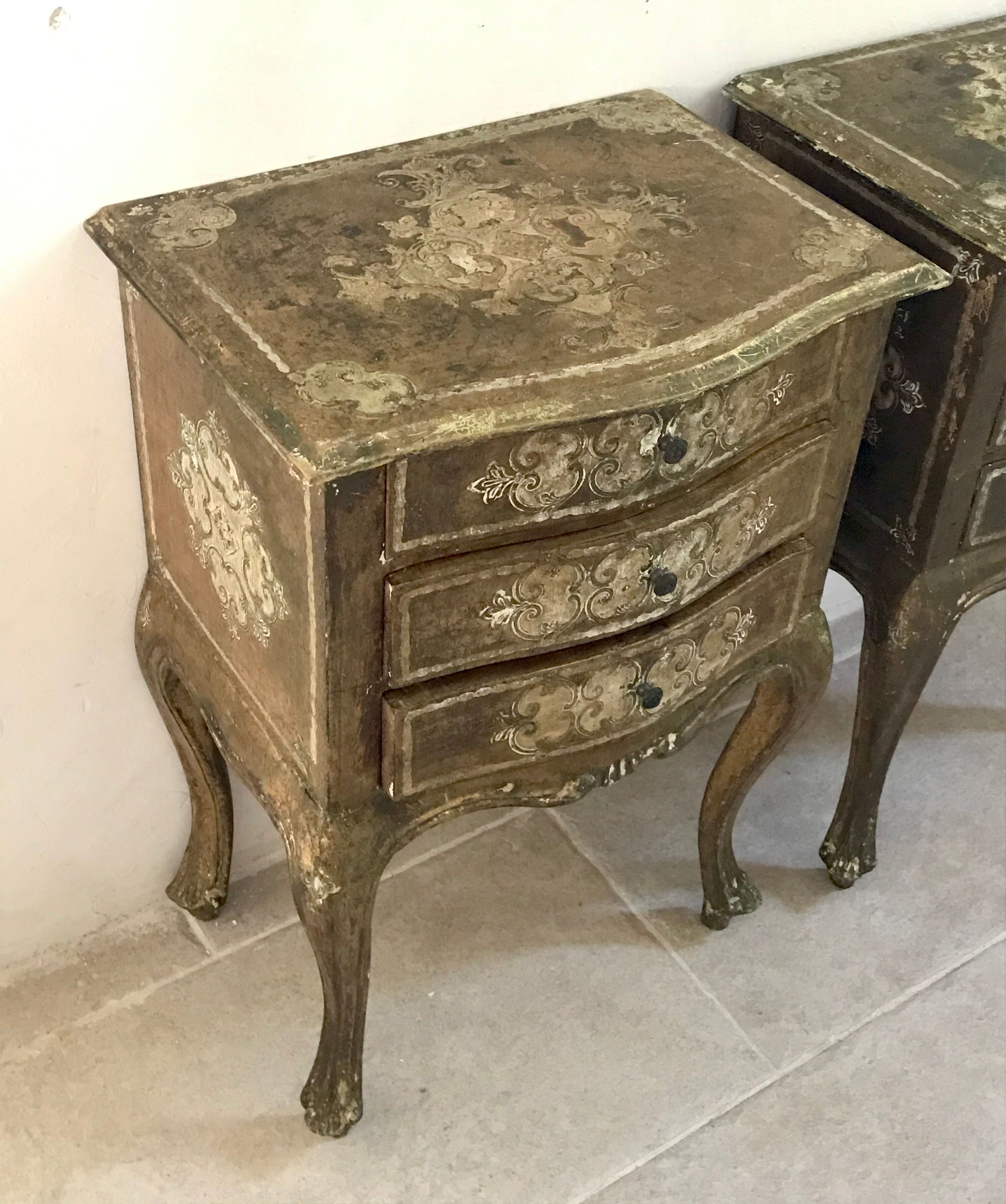 Pair of florentine bedsides