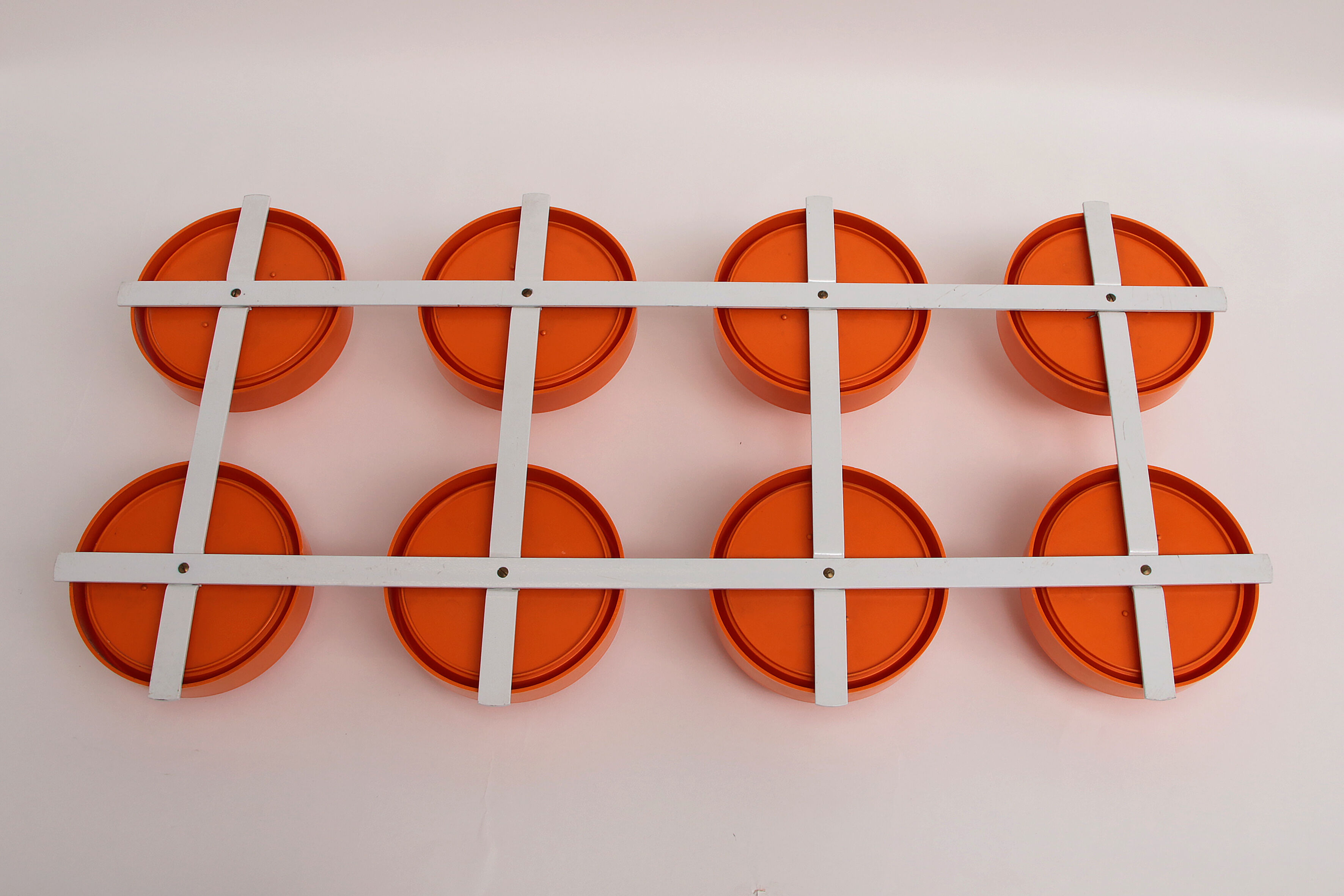 Orange spage age wall coat rack 1960s