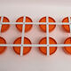 Orange spage age wall coat rack 1960s