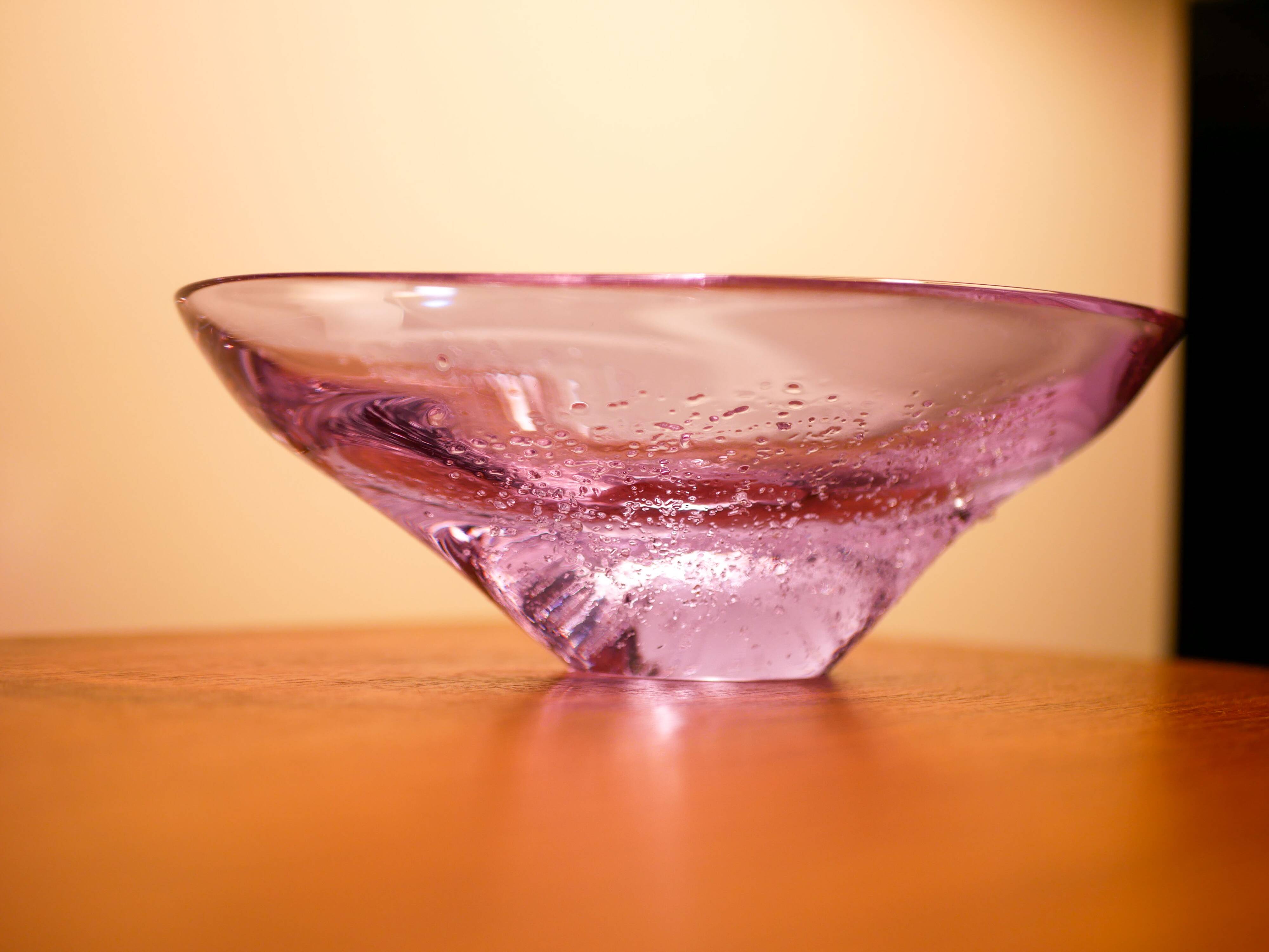 Bohemian Alessandrite Glass Bowl Vase