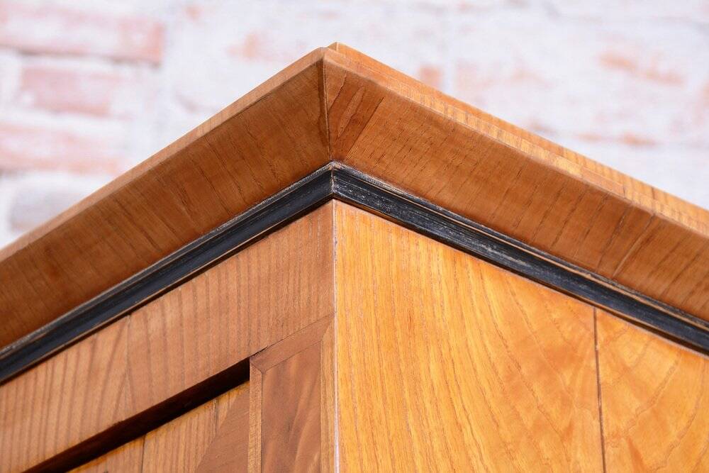 Small Antique Biedermeier Cabinet in Ash and Spruce, 1830s