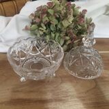 Bonbonnière verre ciselé