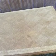 Louis XV dining table stripped in solid oak Versailles parquet 245cm