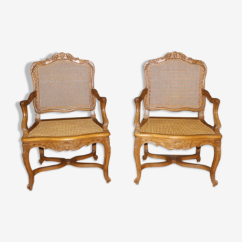 Pair of regency style armchairs late XIX