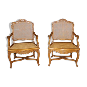 Pair of regency style armchairs late XIX