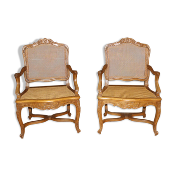 Pair of regency style armchairs late XIX