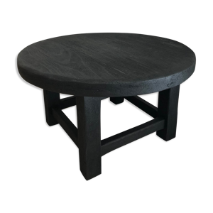 Table basse ronde finition bois