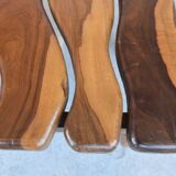 Brutalistic coffee table free form in olive tree