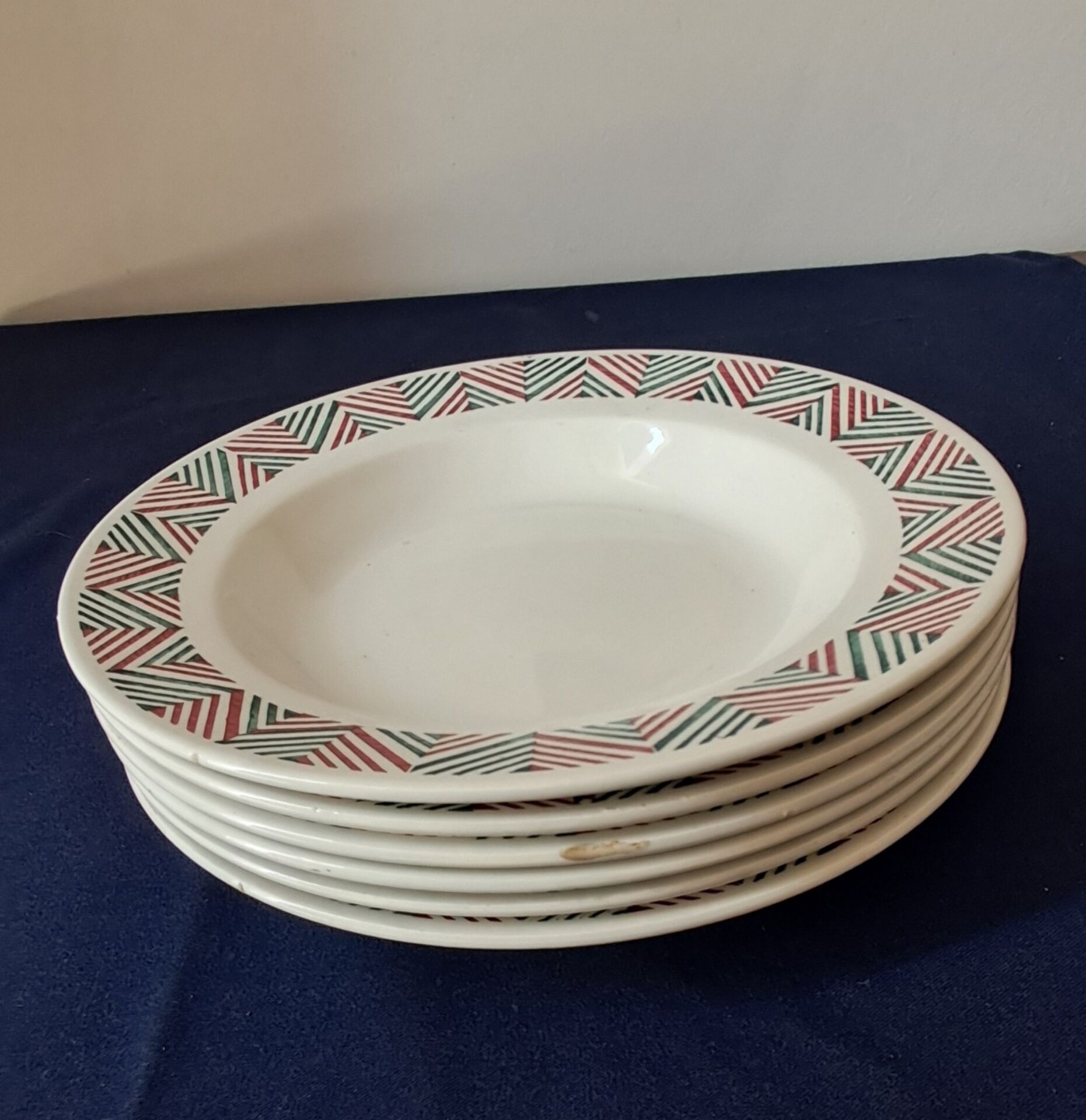 6 assiettes creuses modèle Adèle de Digoin Sarreguemines