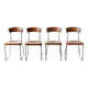 Set of 4 'B257' dining chairs by Emile Guillot, 1920s