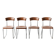 Set of 4 'B257' dining chairs by Emile Guillot, 1920s