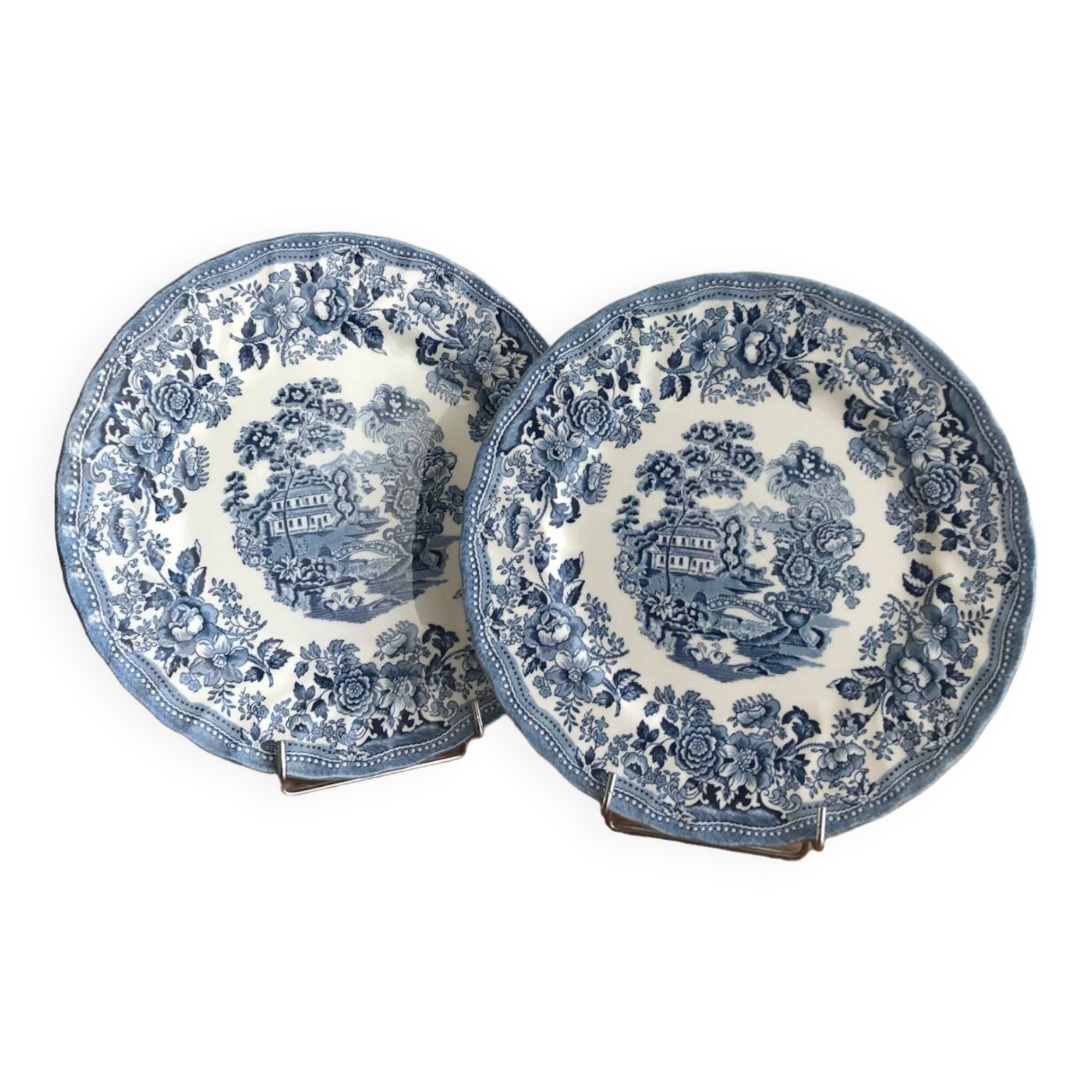 2 Antique Churchill Plates The Georgian Collection 25cm