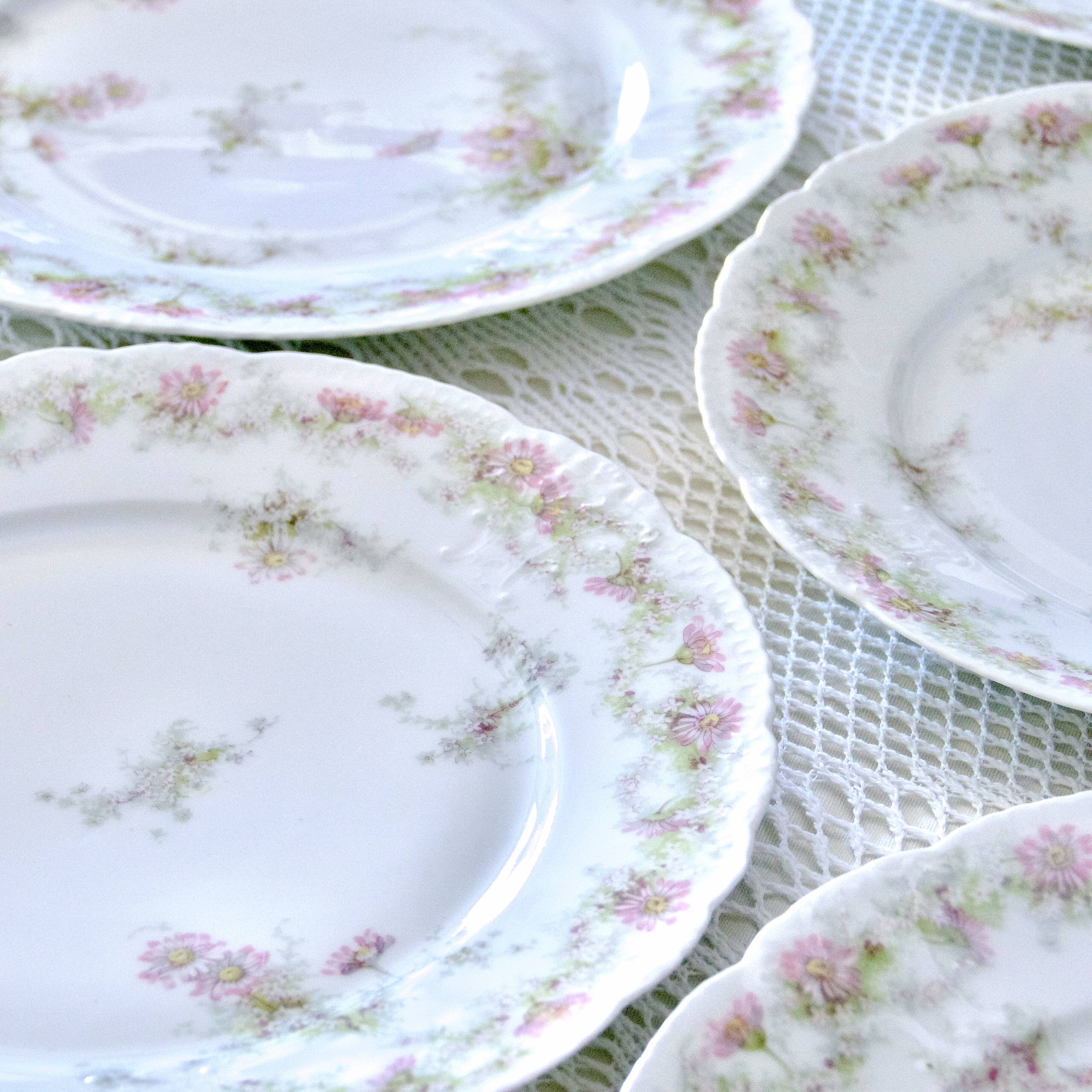 Emile Bourgeois porcelain plates, Drouot Paris