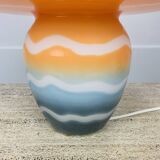 80s glass mushroom lamp, vintage