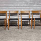 4 vintage Scandinavian teak chairs from the 1970s, Svegards Markaryd.