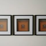 Triptych Vintage Optical Art - Victor Vasarely - 3 Frames 40