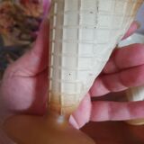 Set of 5 bormioli rocco embossed glass ice cream cups made in vintage Italy