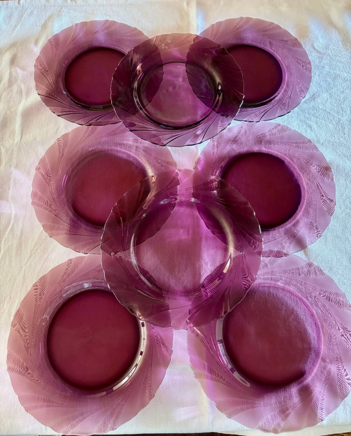 8 assiettes en verre Duralex Bormioli Rocco