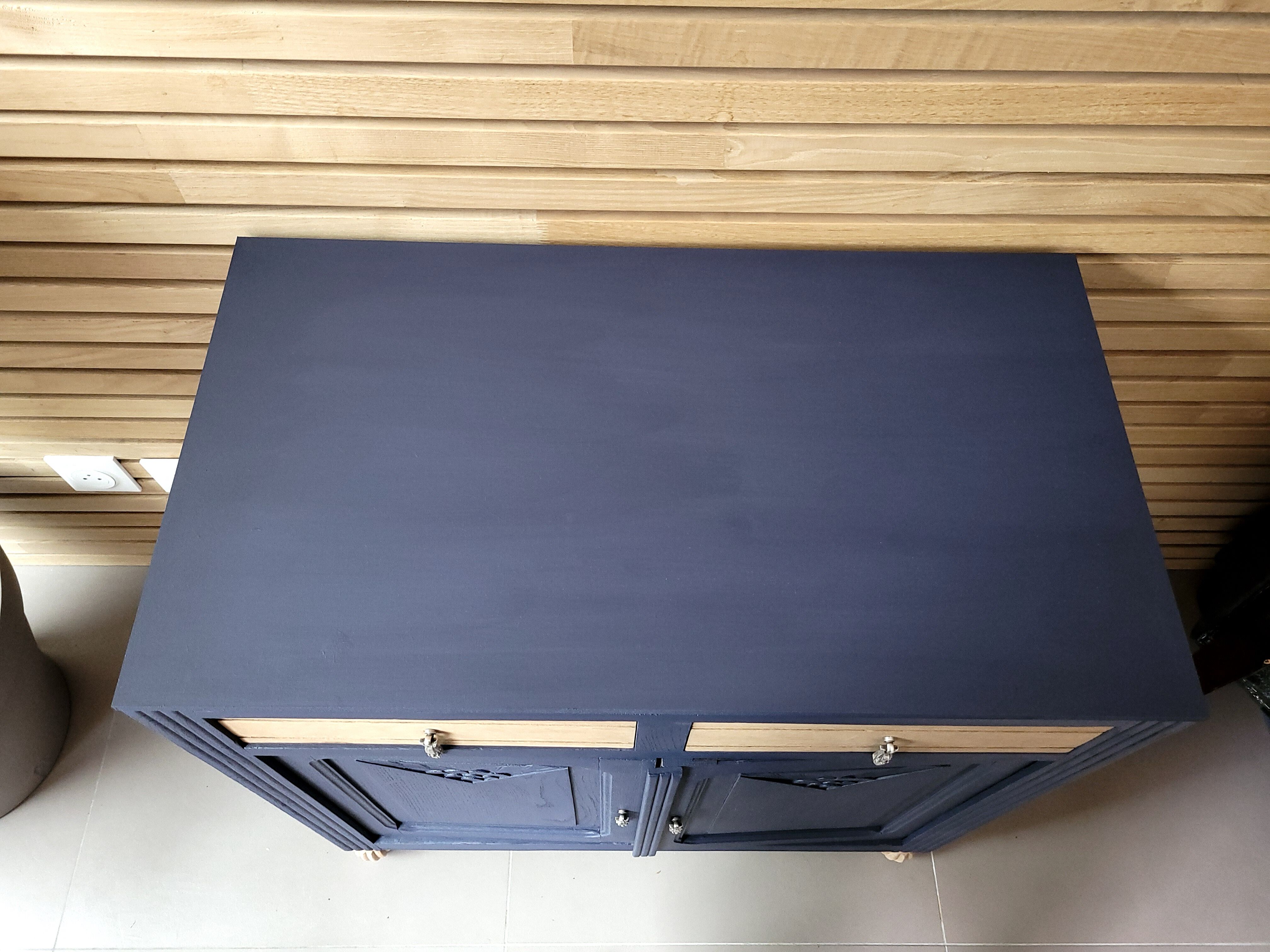 Vintage art deco chest of drawers fluted feet