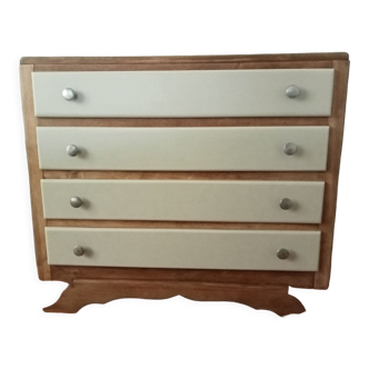 Vintage chest of drawers restyled foot mustache