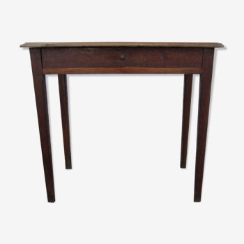 Table d'appoint en bois avec tiroir