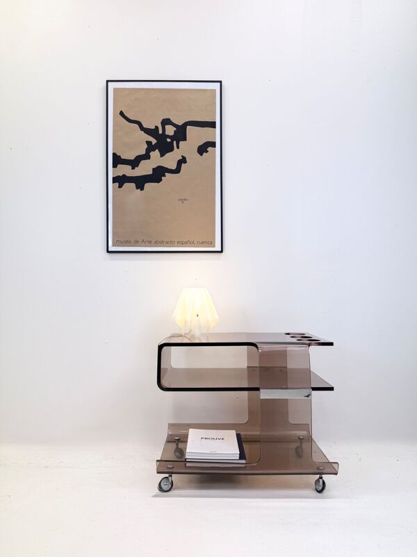 Bar en plexiglas signé « Michel Dumas », années 1970