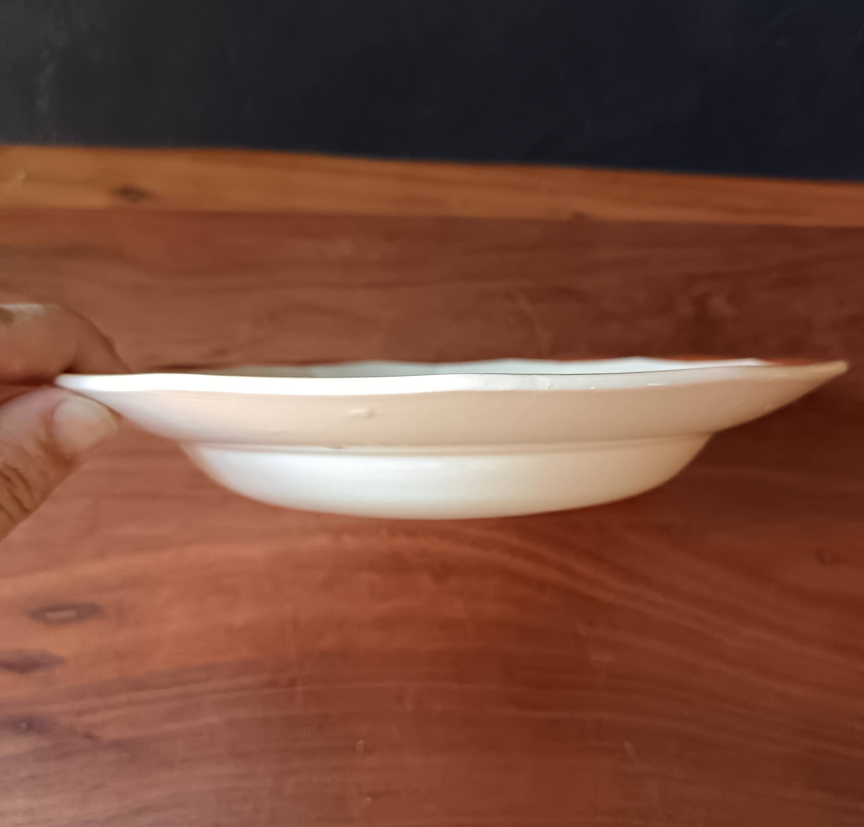 6 vintage soup plates Sarreguemines Digoin