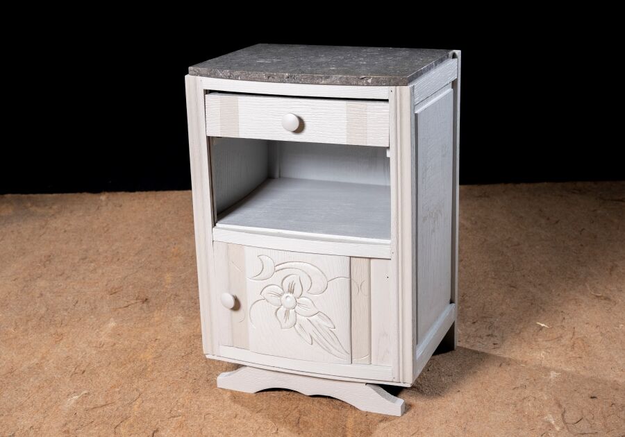 Black marble bedside