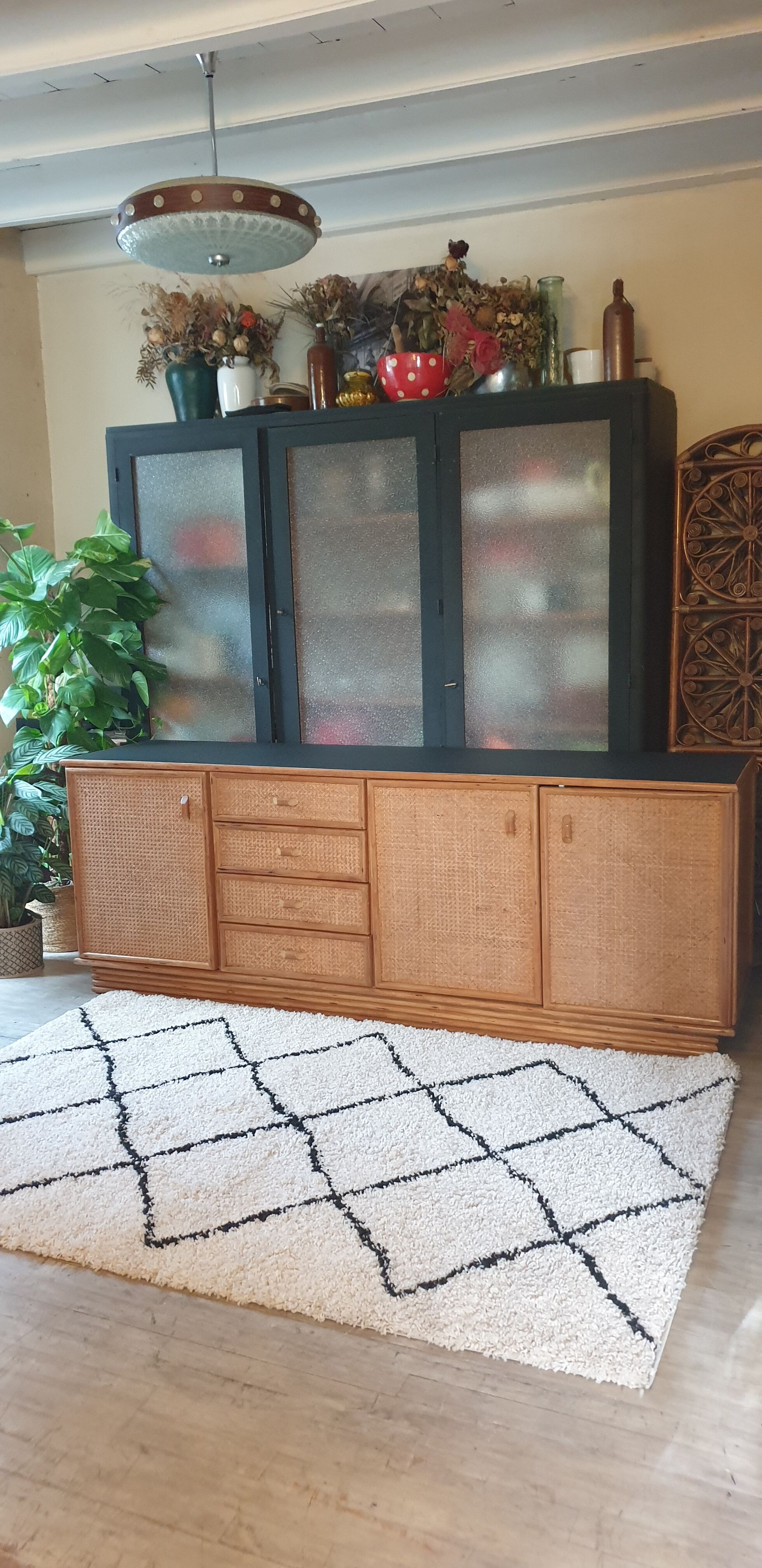 Bamboo and canning sideboard