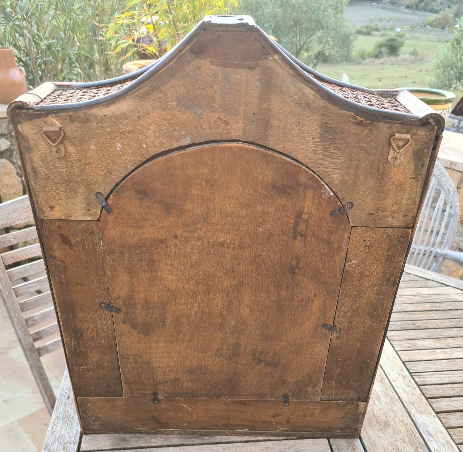 Vintage bamboo and cane mirror